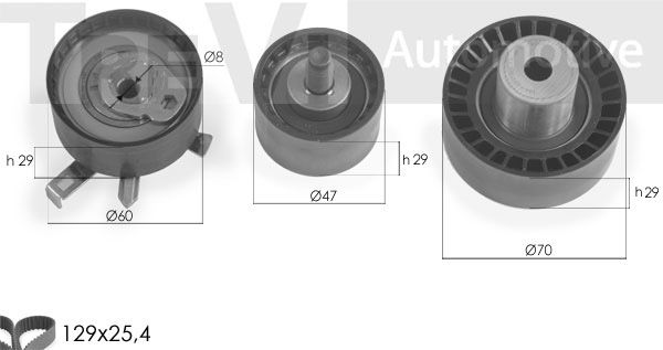 TREVI AUTOMOTIVE Hammashihnasarja KD1280